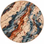 Gaoz Modern Multi Polyester ve Pamuklu Kaydırmaz Taban Yıkanabilir Dijital Baskı Halısı - Görsel 5