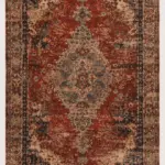 Astoni Klasik Çerçeveli Multi Polyester ve Pamuklu Kaydırmaz Taban Yıkanabilir Dijital Baskı Halısı