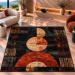 Dien Modern Multi Polyester ve Pamuklu Kaydırmaz Taban Yıkanabilir Dijital Baskı Halısı - Görsel 4
