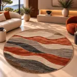 Helay Modern Multi Polyester ve Pamuklu Kaydırmaz Taban Yıkanabilir Dijital Baskı Halısı - Görsel 6