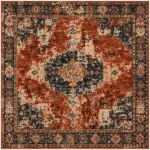 Enga Klasik Göbekli Multi Polyester ve Pamuklu Kaydırmaz Taban Yıkanabilir Dijital Baskı Halısı - Görsel 3