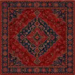 Ayga Klasik Göbekli Multi Polyester ve Pamuklu Kaydırmaz Taban Yıkanabilir Dijital Baskı Halısı - Görsel 3