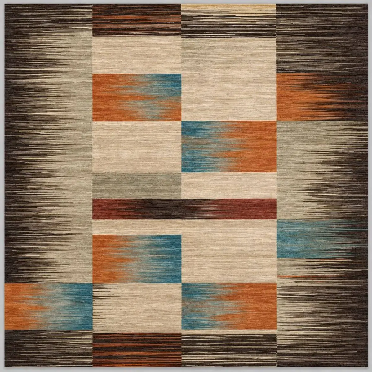Cerna Modern Multi Polyester ve Pamuklu Kaydırmaz Taban Yıkanabilir Dijital Baskı Halısı - Görsel 3