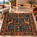Enca Çerçeveli Multi Polyester ve Pamuklu Kaydırmaz Taban Yıkanabilir Dijital Baskı Halısı - Görsel 4