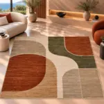Devaa Geometrik  Multi Polyester ve Pamuklu Kaydırmaz Taban Yıkanabilir Dijital Baskı Halısı - Görsel 4