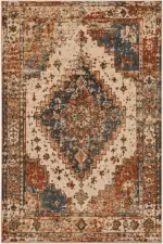 Gien Klasik Göbekli Multi Polyester ve Pamuklu Kaydırmaz Taban Yıkanabilir Dijital Baskı Halısı