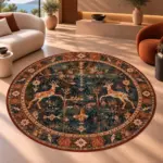 Enca Çerçeveli Multi Polyester ve Pamuklu Kaydırmaz Taban Yıkanabilir Dijital Baskı Halısı - Görsel 6