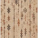 Gimaz Modern Krem Polyester ve Pamuklu Kaydırmaz Taban Yıkanabilir Dijital Baskı Halısı