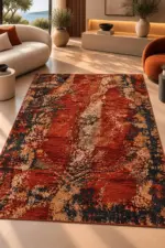 Riolos Modern Multi Polyester ve Pamuklu Kaydırmaz Taban Yıkanabilir Dijital Baskı Halısı - Görsel 2