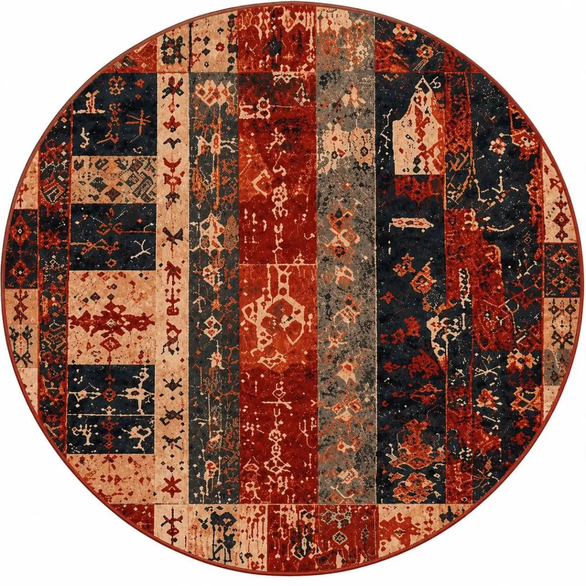 Heloz Modern Multi Polyester ve Pamuklu Kaydırmaz Taban Yıkanabilir Dijital Baskı Halısı - Görsel 5