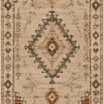 Garen Klasik Göbekli Multi Polyester ve Pamuklu Kaydırmaz Taban Yıkanabilir Dijital Baskı Halısı
