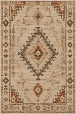 Garen Klasik Göbekli Multi Polyester ve Pamuklu Kaydırmaz Taban Yıkanabilir Dijital Baskı Halısı